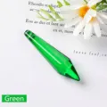 Faceted green crystal pointed bead pendant for DIY jewelry and lighting - 38mm / Green