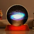 Beautiful glowing galaxy crystal night light on wooden base for Christmas birthday gift - Style 50 / 6cm Crystal + USB Warm Light Base