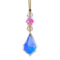 Irriserende kristallen zonnevanger hanger met gefacetteerde kralen voor de kerstboom - Onregelmatige Traanvorm Stijl (Stijl 1) / 1 Stuk / Aurora Kleur