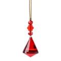 Elegante rode kristallen kerstboomhanger in diamantvorm voor feestelijke decor - 1 Stuk Stijl 5 (Rode Ruit)