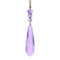 Elegante paarse facetgeslepen kristallen ster en druppel kerstboomhanger versiering - 1 Stuk Stijl 11 (Paarse Traanvorm)