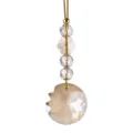 Champagne kristallen kerstboomhanger met facetgeslepen kralen en bloem. - Stijl 18 / 1 Stuk / Champagne