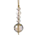 Elegante gefacetteerde kristallen kerstbal ornament met goudkleurig ophangkoord eraan - Stijl 22 / 1 Stuk / Transparant