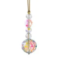 Elegante iriserende kristallen kerstboomversiering met gefacetteerde kralen en gouden ketting - Stijl 23 / 1 Stuk / AB Wit