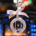 3D laser engraved crystal car pendant with Jesus figure and sparkling rhinestones - Jesus Christ (Style 15)