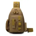 Borsa a tracolla da pesca tattica impermeabile color kaki per attrezzatura - Taglia unica / Kaki