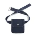 Bolso de cintura de denim para mujer moda cinturon casual rinonera retro decoracion - Talla única / Azul marino