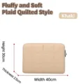 Custodia imbottita per laptop color kaki dimensioni 40x30x2,5 cm per tablet e notebook - Grande / Kaki