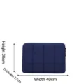 Custodia per laptop trapuntata blu con morbida imbottitura, borsa 40x30x2,5 cm. - Grande / Blu