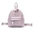 Elegante lavendelkleurige mini-rugzak met een stijlvol gewatteerd golfpatroon voor dames - Eén maat / Paars