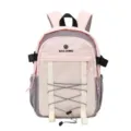 Pink and grey color-block outdoor lightweight backpack for travel and casual sports use - One Size / Pink