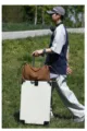 Sac de voyage polyvalent en tissu Oxford à carreaux marron de grande capacité plein air - Taille unique / Marron Café