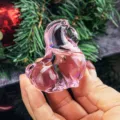 Handgefertigte rosa Glas-Pferd-Figur für Teetisch und elegante Wohndekoration im Haus - Rosa