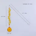 Attrape-soleil en cristal jaune avec boule facettée et chaîne de 60 cm - Style Jaune