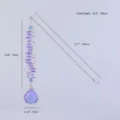 Prisme attrape-soleil en cristal violet avec dimensions pour le jardin et la fenêtre - Style Violet
