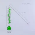 Attrape-soleil en cristal vert créateur d'arc-en-ciel avec étiquettes de taille - Style Vert
