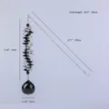 Élégant attrape-soleil en cristal noir facetté pour fenêtres, longueur totale 60 cm. - Style Noir