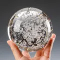 Clear K9 crystal ball with artistic internal bubbles for home and office decoration - 30mm