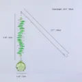 Attrape-soleil en cristal vert avec prisme boule et accents en spirale, 60cm de long - Style Vert Clair