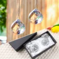 40mm Kristall-Sonnenfänger aus Glas mit bunter AB-Beschichtung und Geschenkbox - Einzelstück / Schillernd