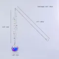 Attrape-soleil en cristal avec boule de prisme colorée de 30mm et chaîne - 炫彩色款式