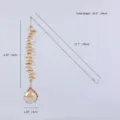 Attrape-soleil en cristal ambré avec mesures pour décoration de jardin et fenêtres - Style Champagne