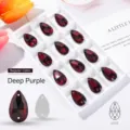 Dunkellila tropfenförmige Glas-Nähsteine für DIY-Schmuckherstellung - 11 * 18mm 28 PCs/bag / Dunkellila