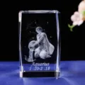 Hochwertiges 3D-lasergraviertes Wassermann-Kristallornament, ideales Geburtstagsgeschenk - Wassermann / 50*50*80 Kristallwürfel