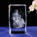 3D-Kristallblock-Ornament mit eingraviertem Jungfrau-Sternbild als Urlaubsgeschenk - Jungfrau / 50*50*80 Kristallwürfel