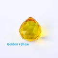 Pendentif boule de cristal jaune doré facetté pour décoration DIY et attrape-soleil - Boule de Cristal Jaune d'Or / Multicolore