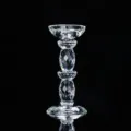 Eleganter europäischer Kristallglas-Kerzenhalter für romantische Hochzeitsdekorationen - Klein 10.5*10.5*22.5CM