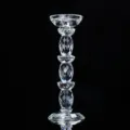 Eleganter mehrfach facettierter Kristallglas-Kerzenhalter im europäischen Stil - Groß 10.5*10.5*31CM
