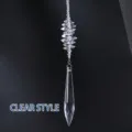 Elegant K9 crystal meteor shower geometric hanging ornament in transparent finish - Transparent / Pure White / Length 28cm