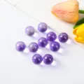 Glatte violette Kristallglas-Murmeln für Kinderspiele zu Hause und Sammlungen - 10 Stück Packung / Lila