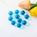Premium-Set mit 10 transparenten blauen Kristallglasmurmeln für Kinderspiele und Deko - 10 Stück Packung / Hellblau