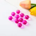 Set aus glänzenden, rosa Kristallglasmurmeln für Kinderspiele und Heimdekorationen - 10 Stück Packung / Hellrosarot