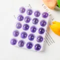 Set mit 20 violetten Kristallglasmurmeln für Kinderhausspiele und Deko im Tablett - 20 Stück Packung / Lila