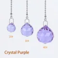 Crystal purple chandelier pendant faceted glass balls in three sizes - 20# / Crystal Purple