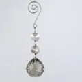 Decorative K9 crystal hanging pendant ornament with faceted smoky gray ball for home - Electroplated Bright Gray / Electroplated Bright Gray