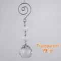 Decorative K9 crystal faceted ball pendant lighting ornament in transparent white finish - Clear White / Clear White
