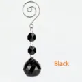 Elegant K9 black crystal hanging ornament with faceted ball for home lighting decoration - Black / Black