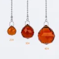 Pendenti a sfera in cristallo sfaccettato ambra per lampadari, misure 20#, 30#, 40#, decor. - Viola Medio