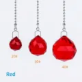 Pendenti a sfera di cristallo sfaccettati rossi per lampadari in taglie 20#, 30#, 40# - Rosso