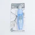 Cinta correctora recargable tipo bolígrafo azul 6m x 5mm para borrado preciso - Azul claro