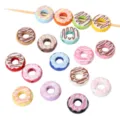 16mm colorful acrylic donut beads for DIY jewelry making and phone charms - Mixed Colors (Colorful Sweetheart) / 5 Pieces/Pack (16mm)