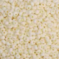 Cuentas de vidrio tipo gota color crema de 4mm para joyería DIY - Estilo Gota de Agua Esmerilado (BBG130) / 4mm (Aprox. 110 Piezas/Paquete de 10g) / Beige