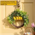 Spring ivy wreath with four yellow chicks and vine base for door decor - Easter Yellow Chick Style (U1-31)