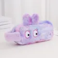 Astuccio in peluche a cartone animato di grande capacità in viola sfumato - Viola