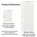 Dimensions of white textured scrubbing towels in 18.5x14cm and 100x30cm sizes - Large Style / 100cm*30cm / White