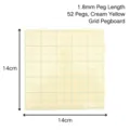Pannello per perline da stirare crema 14x14 cm, perni da 1,8 mm - Piedini Allungati Collegabili / 52 Punti (14x14cm) / Giallo Crema con Linee